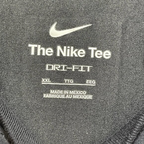 Nike Tee Mens XXL Dri-FIT Shirt T-Shirt Black White LOGO Athletic NEW Training - Picture 4 of 5